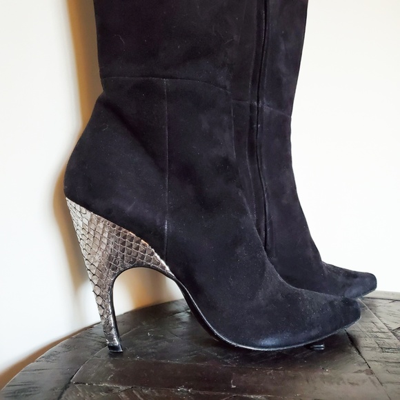 Alain Tondowski Black Leather Boots - Picture 2 of 5